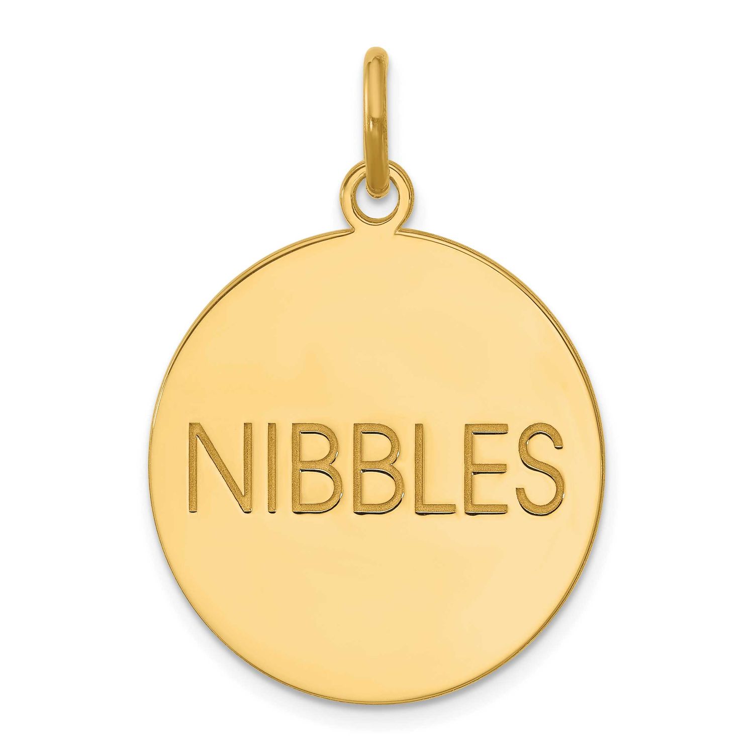 Small Round Animal Information Tag Sterling Silver Gold-plated XNA1548GP