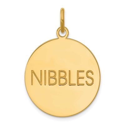 Small Round Animal Information Tag Sterling Silver Gold-plated XNA1548GP