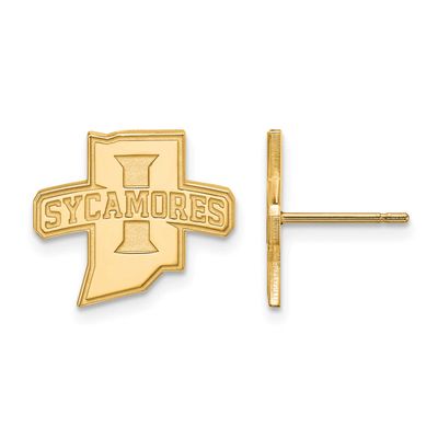 Indiana State University Sycamores Small Post Earrings 10k Gold 1Y004ISU 886774801049