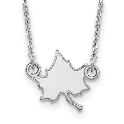 Indiana State University I-S Small Pendant 18 Inch Necklace 10k White Gold 1W010ISU-18 886774778372