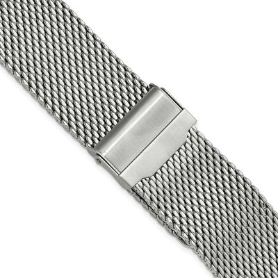 Debeer 22mm Mesh with Deployment Clasp 8 Inch Watch Strap Stainless Steel BA579-22