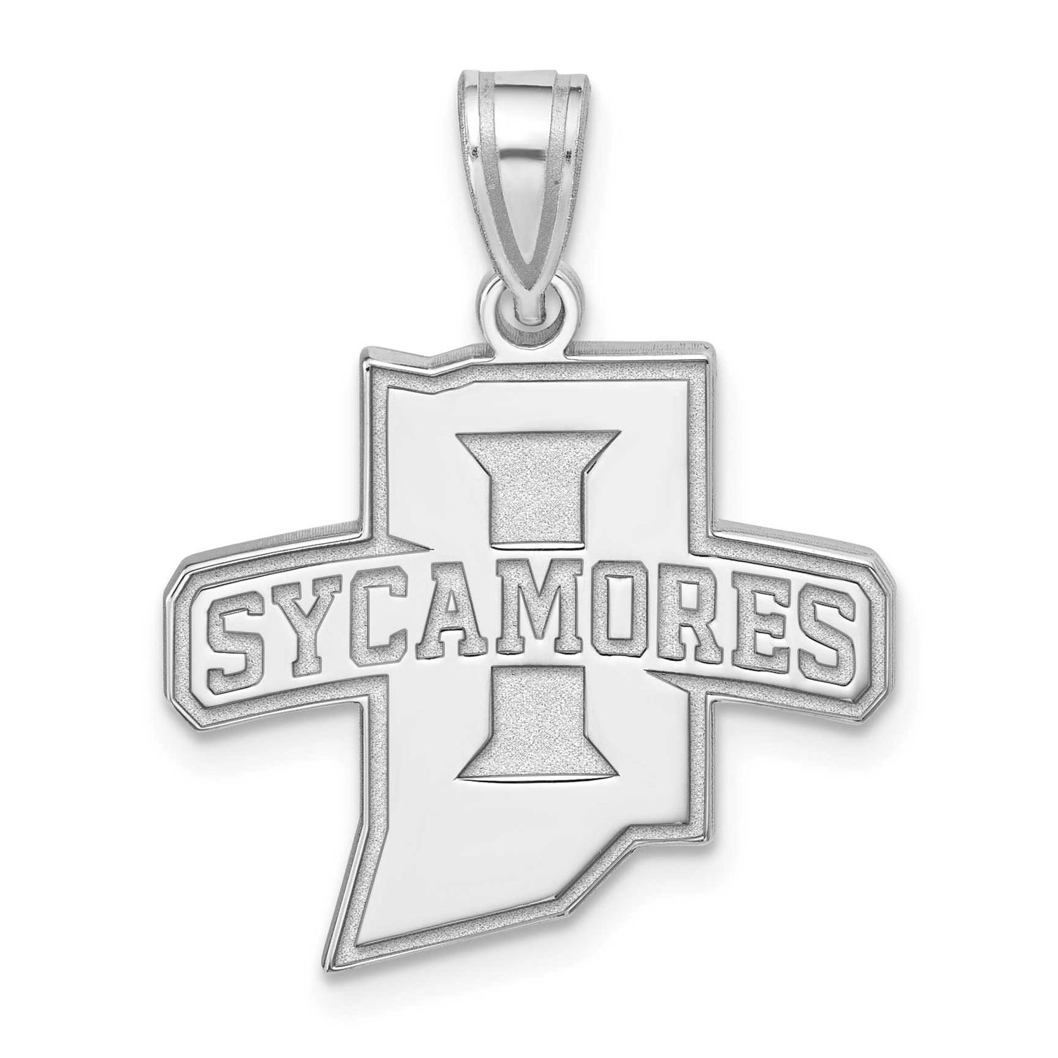 Indiana State University Sycamores Large Pendant 14k White Gold 4W002ISU 886774826660