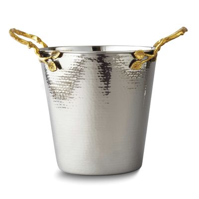 Hammered with Golden Vine Handles Wine Bucket Stainless Steel GM14122 15227700268