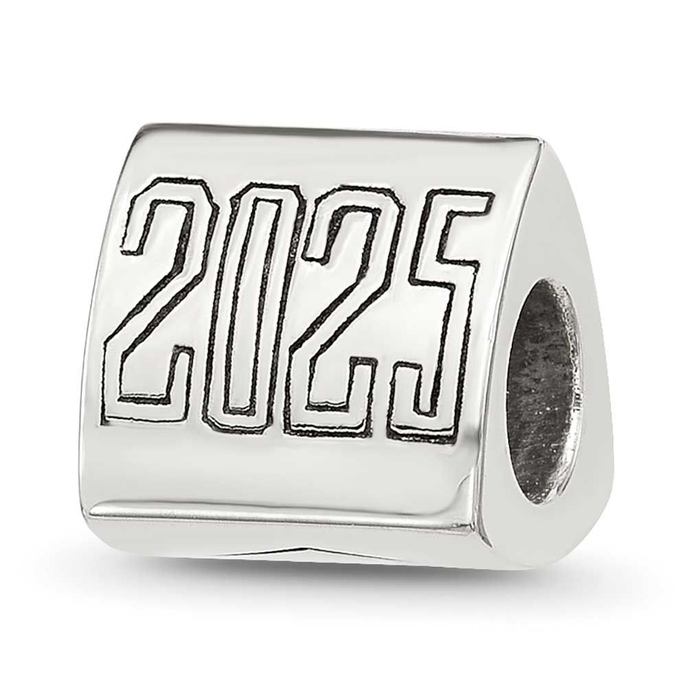 2025 Graduation Bead Sterling Silver Polished QRS4542 196904279403