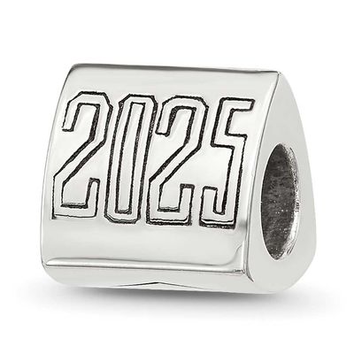2025 Graduation Bead Sterling Silver Polished QRS4542 196904279403