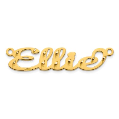 Diamond-Cut Name Plate 10k Gold 10XNA1537Y