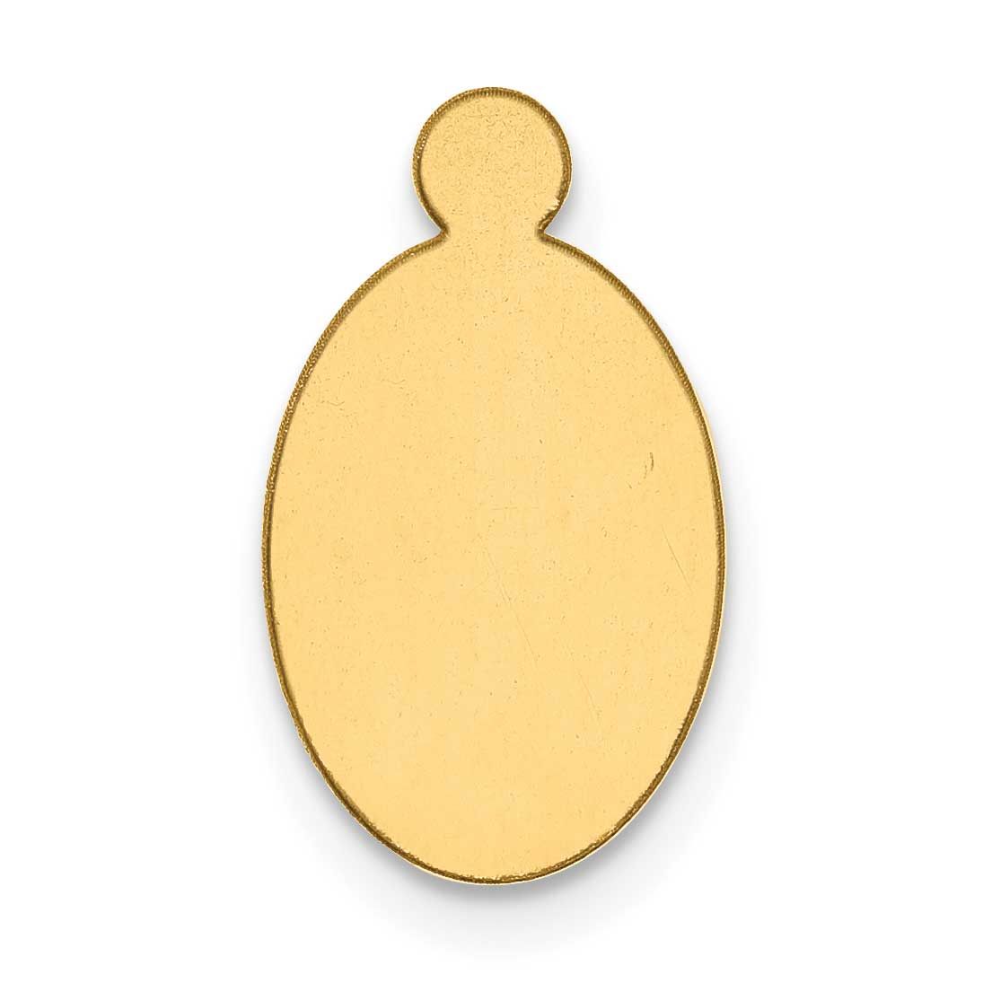 Oval with Eyelet Stamping 14k Gold YG1090/18