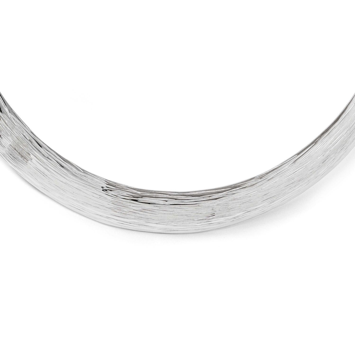 Textured Slip-On Neck Collar Sterling Silver Polished QLF227 191101414534