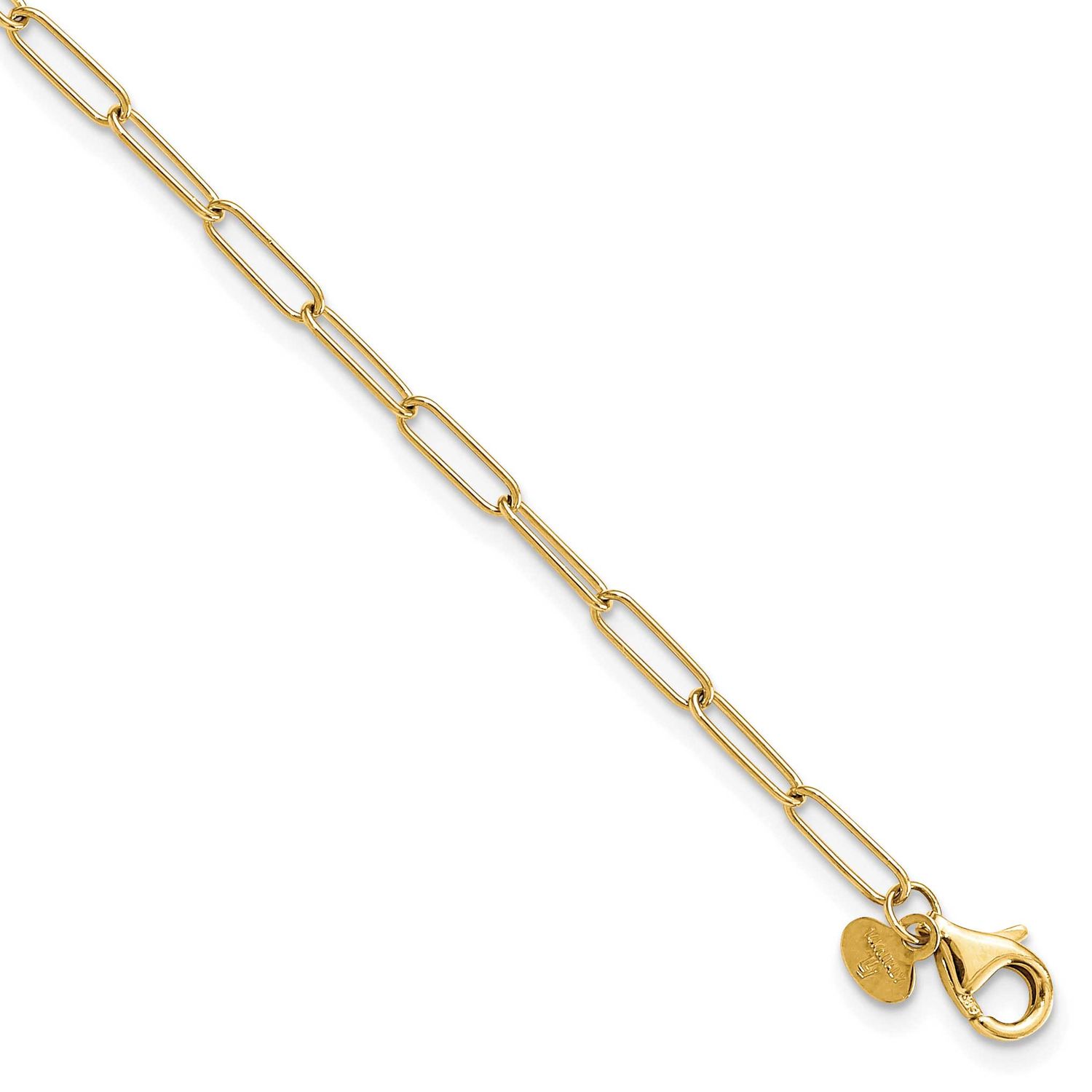 Fancy Link Anklet 10k Gold Polished 10LF1608Y-10
