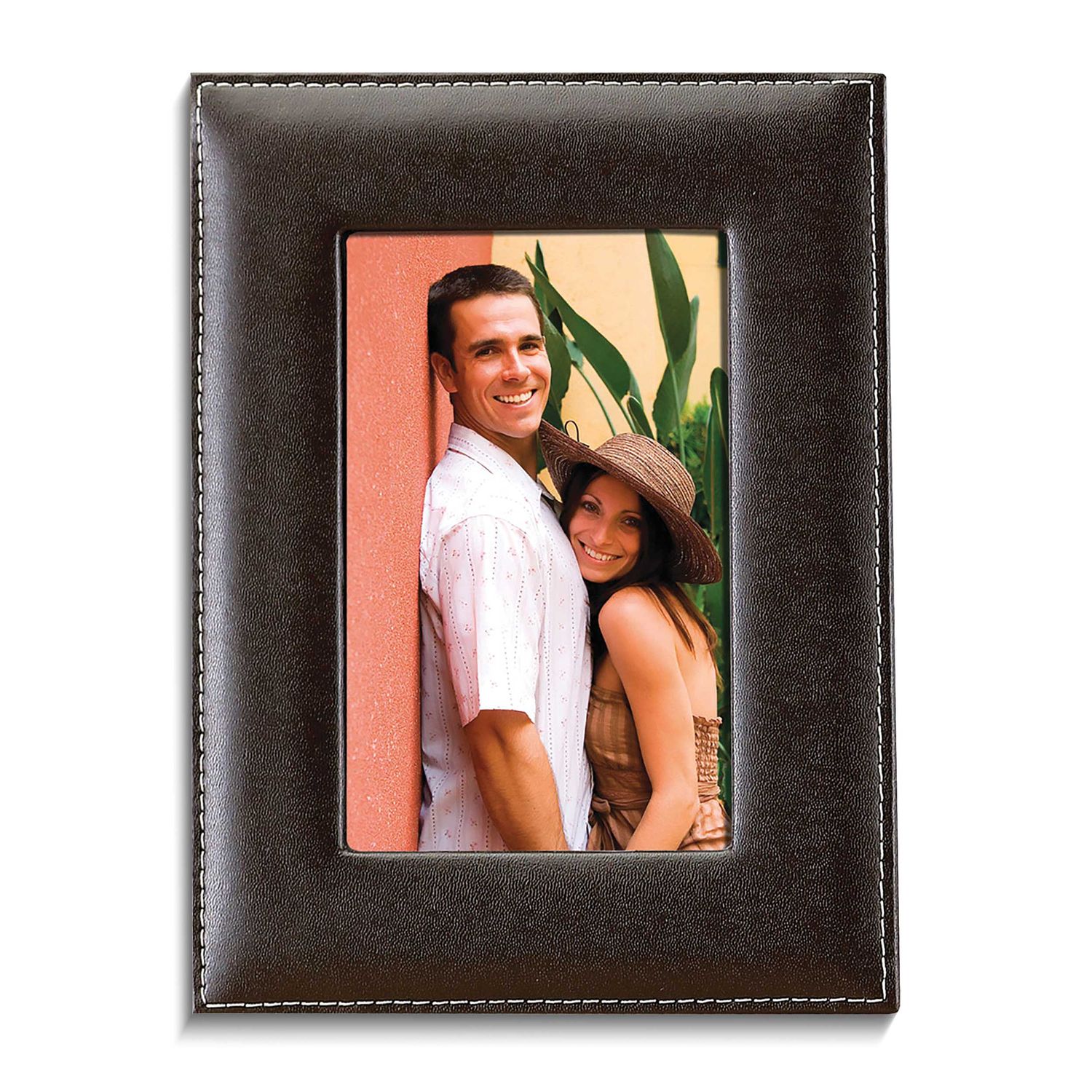 Dark Brown Leather 4x6 Photo Frame GP5972 751148057318