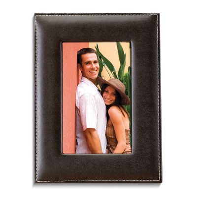 Dark Brown Leather 4x6 Photo Frame GP5972 751148057318