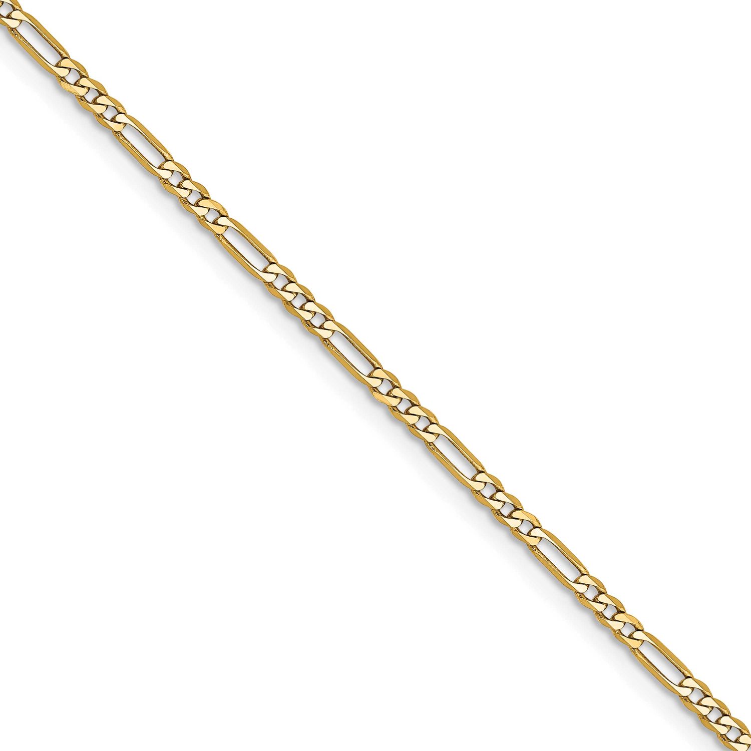 1.8mm Flat Figaro Chain (100 Inch Spool) 14k Gold FFL050-100