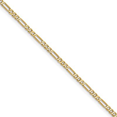 1.8mm Flat Figaro Chain (100 Inch Spool) 14k Gold FFL050-100
