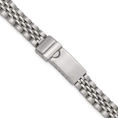 Debeer 12mm, 14mm and 16mm Stainless Steel Jubilee Style Solid Link with Deployment Buckle 6.5 Inch…