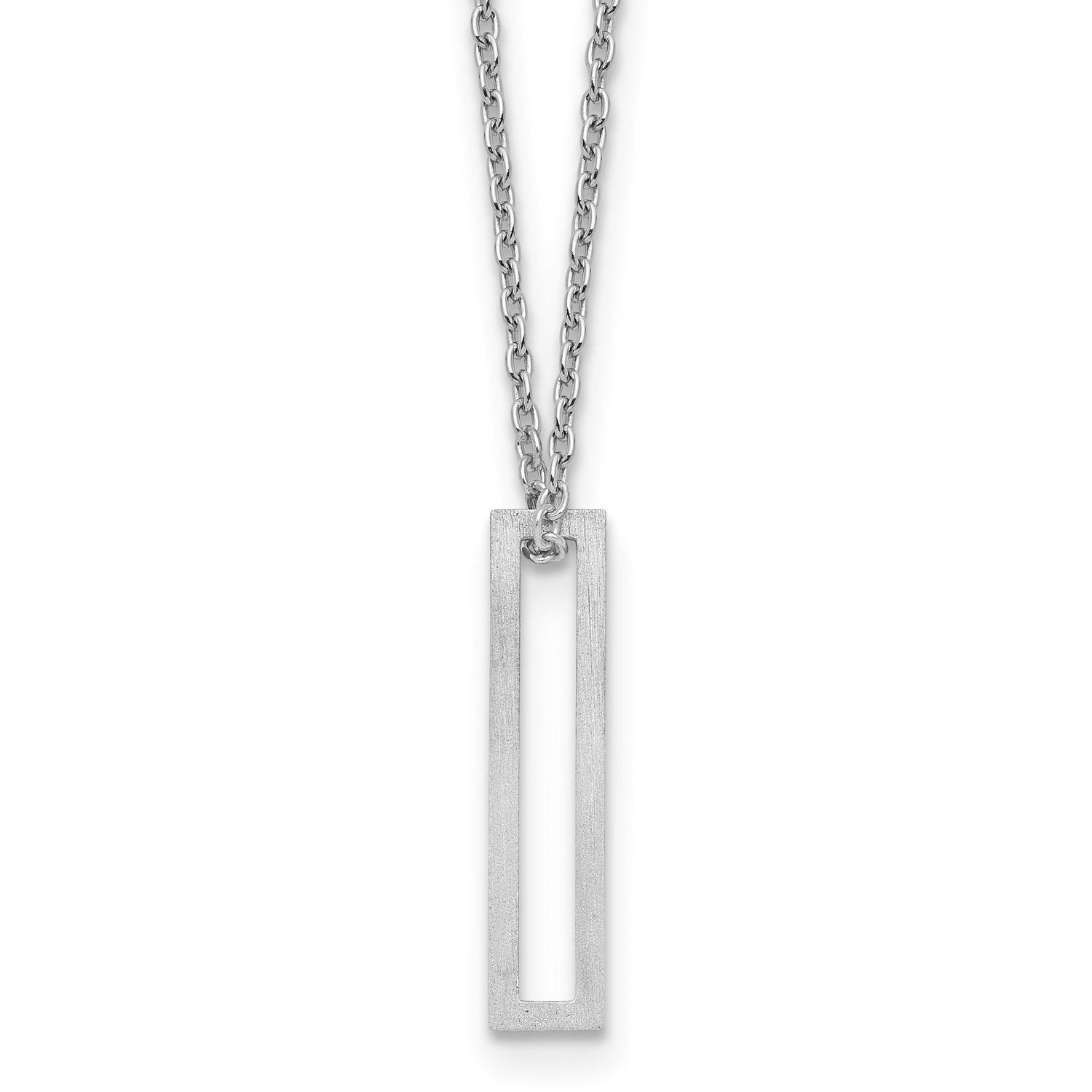 Cut Out Slide Initial I Necklace 10k White Gold 10XNA1474W/I