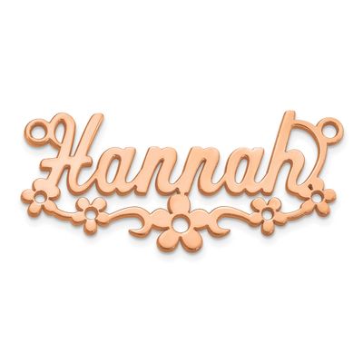 Flower Name Plate 10k Rose Gold 10XNA1494R