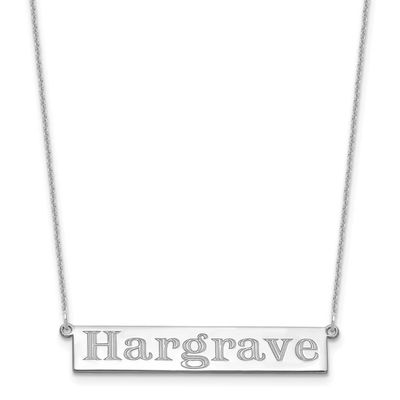 7-9 Letter Name Bar Necklace 10k White Gold 10XNA1526W