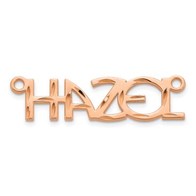 Diamond-Cut Name Plate 14k Rose Gold XNA1536R
