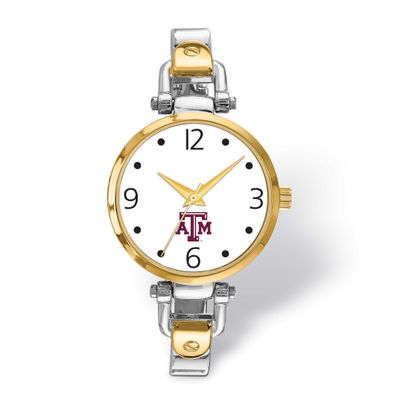Texas A&amp;M University Elegant Ladies Two-Tone Quartz Bracelet Watch TAM172 634401022035