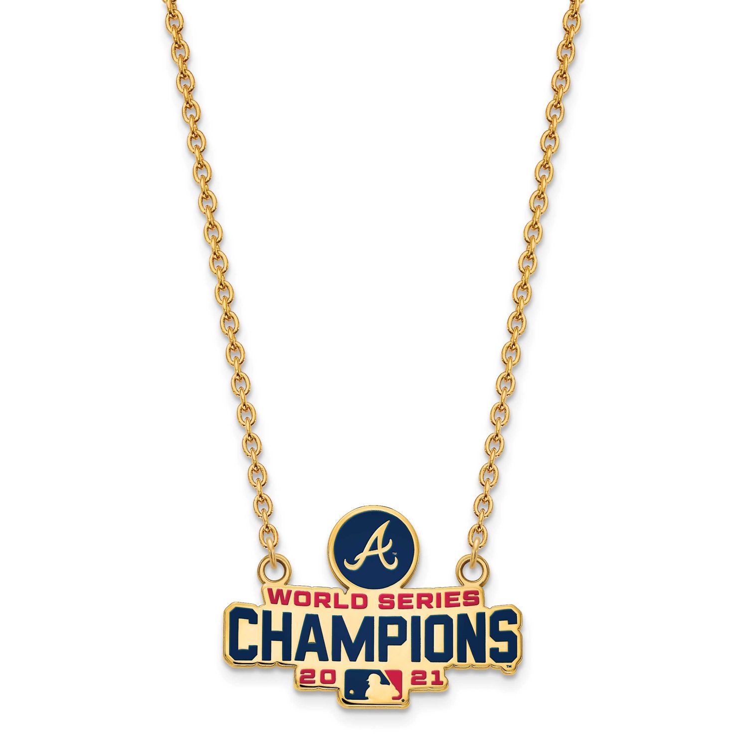 2021 World Series Champions Atlanta Braves Large Pendant with Neckla Gold-plated GP012BRA21-18 8839…