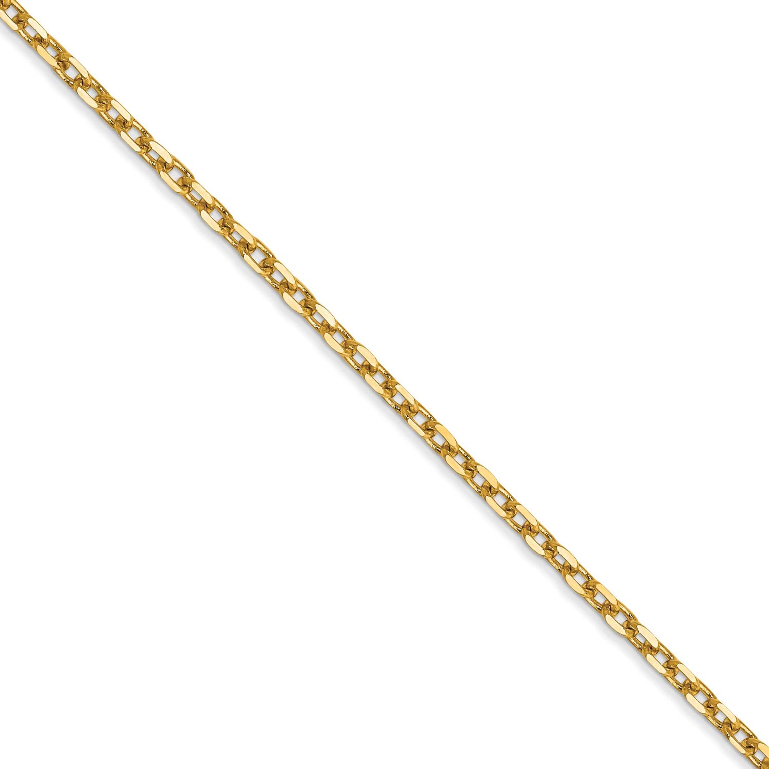 1.8mm Diamond-Cut Round Open Link Cable Chain (100 Inch Spool) 14k Gold PEN204-100