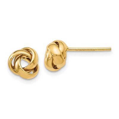 Post Earrings 10k Gold Polished 10LE649