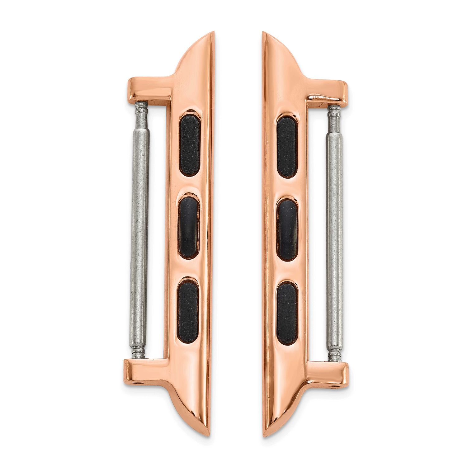 Set of Two 42mm Stainless Steel Rose Ip-Plated Apple Watch Adapter For 22mm Watch Band AWBR42-22 19…