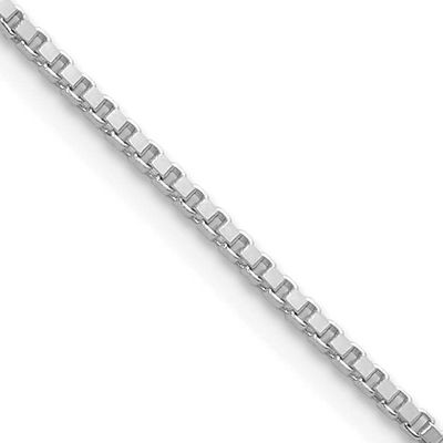 1.10mm Box Chain 22 Inch 14k White Gold 7338-22 196904332450