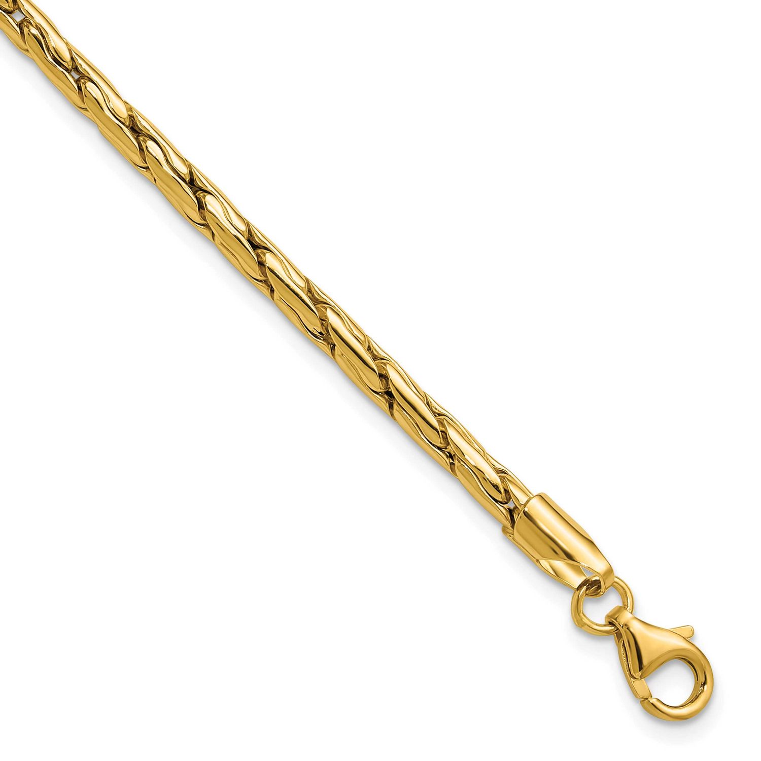 3.5mm Fancy Link Bracelet 14k Gold Polished LF2220-7.5 196904317242