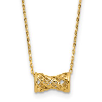 Fancy Necklace 14k Gold Polished LF1923-17 196904342817