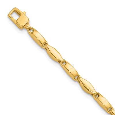 Fancy Link Bracelet 14k Gold Polished LF1996-7.5 196904321546