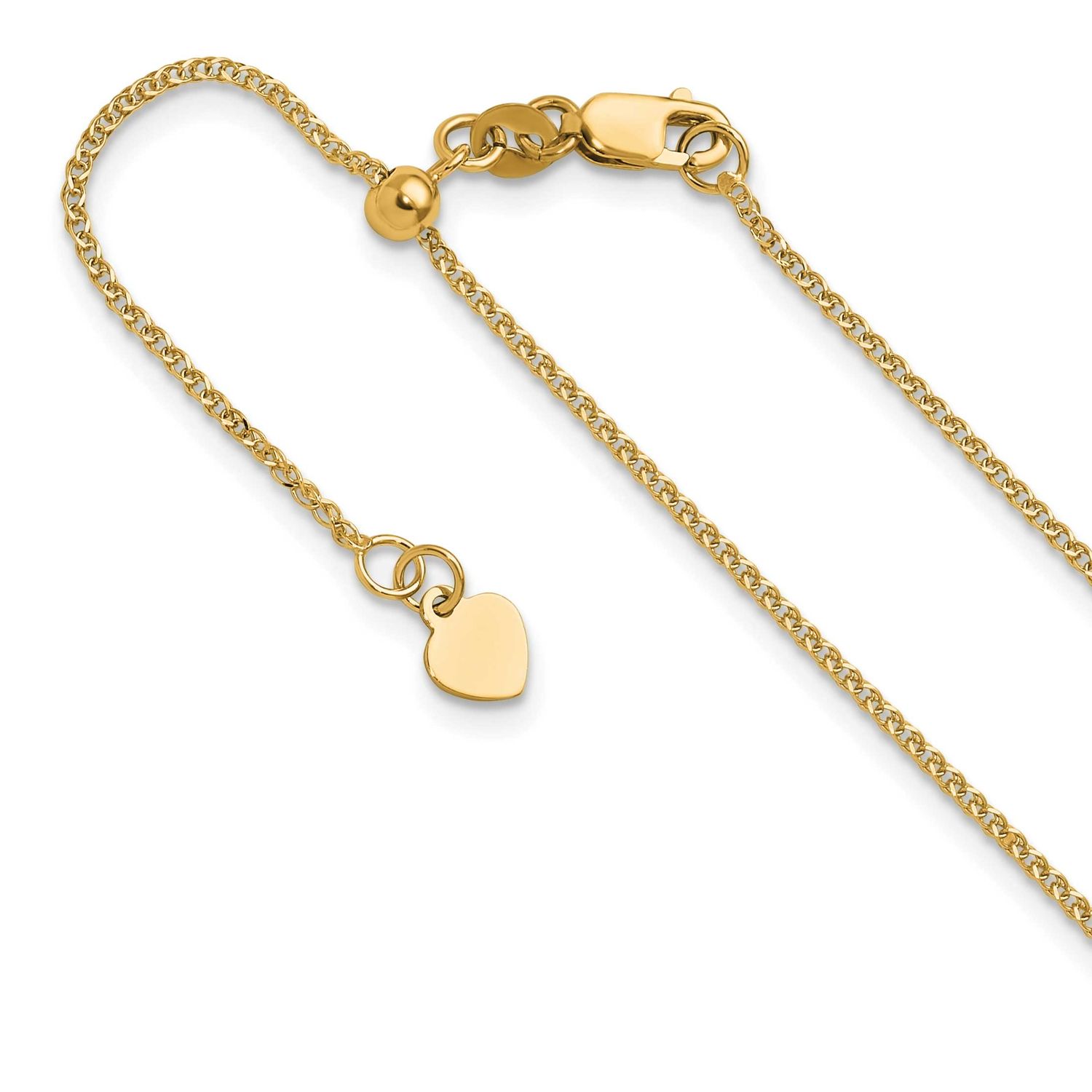 Adjustable 1.2 mm Diamond-Cut Double Curb Chain 22 Inch 14k Gold 3971-22