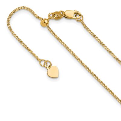 Adjustable 1.2 mm Diamond-Cut Double Curb Chain 22 Inch 14k Gold 3971-22