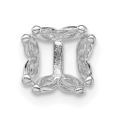 Round 4-Prong Fancy Basket 5.0mm Setting 14k White Gold WG117-2