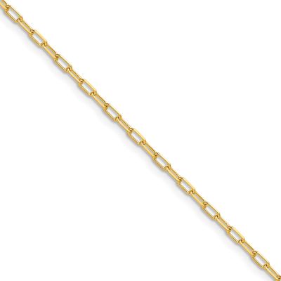 2.2mm Solid Beveled Diamond-Cut Paperclip Chain (100 Inch Spool) 14k Gold PCL060-100