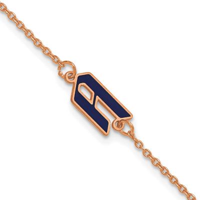 Rose-Gold Upper/Lower-Case Epoxy Initial Bracelet Sterling Silver XNA1531RP