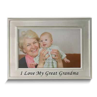 Silver-Tone Metal I Love My Great Grandma 6x4 Photo Frame GM4537 751148063708
