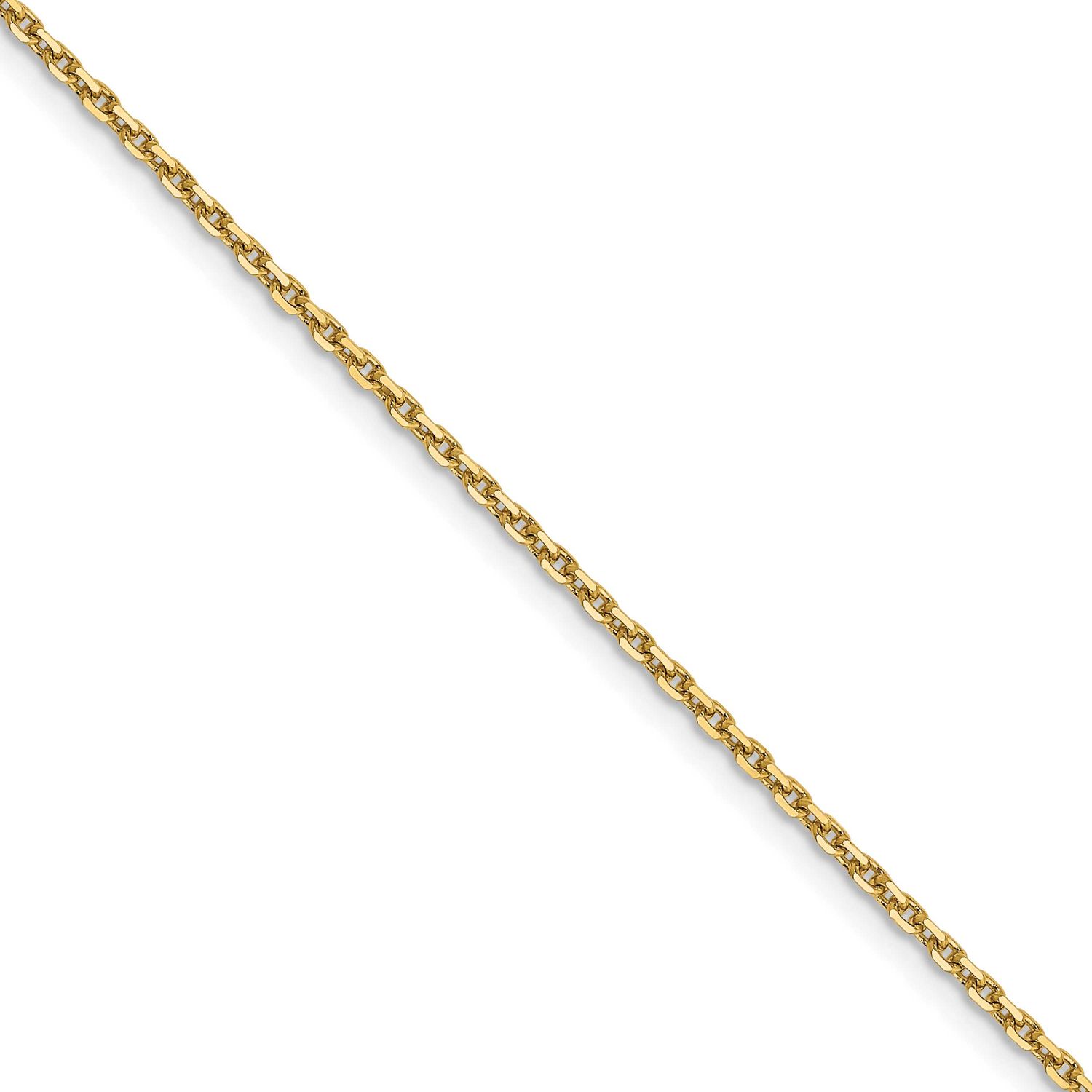 1.4mm Diamond-Cut Round Open Link Cable Chain (100 Inch Spool) 14k Gold PEN203-100