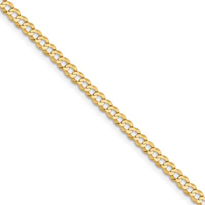 3.1mm Lightweight Flat Cuban Chain (100 Inch Spool) 14k Gold LCB080-100