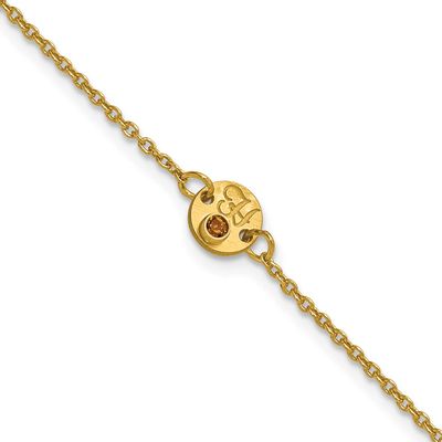 Gold-Plated 1 Disc with Initial and Birthstone Bracelet Sterling Silver XNA1523/1GP