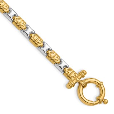 Fancy Link Bracelet 14k Two-tone Gold Polished LF1997-7.5 196904325735