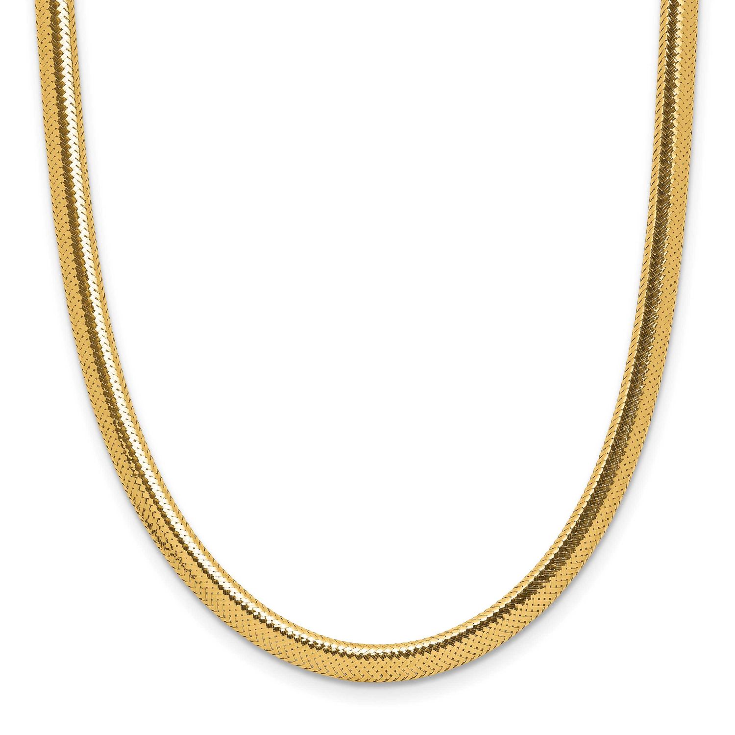 Mesh Necklace 14k Gold Polished LF2174-18 196904323304