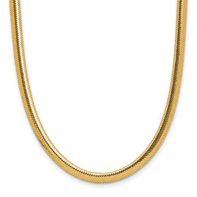 Mesh Necklace 14k Gold Polished LF2174-18 196904323304