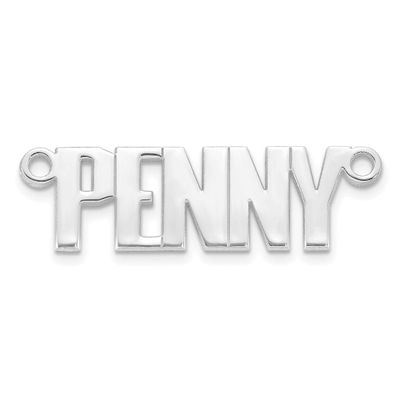 Atlantico Font Name Plate Sterling Silver Rhodium-plated XNA1515SS