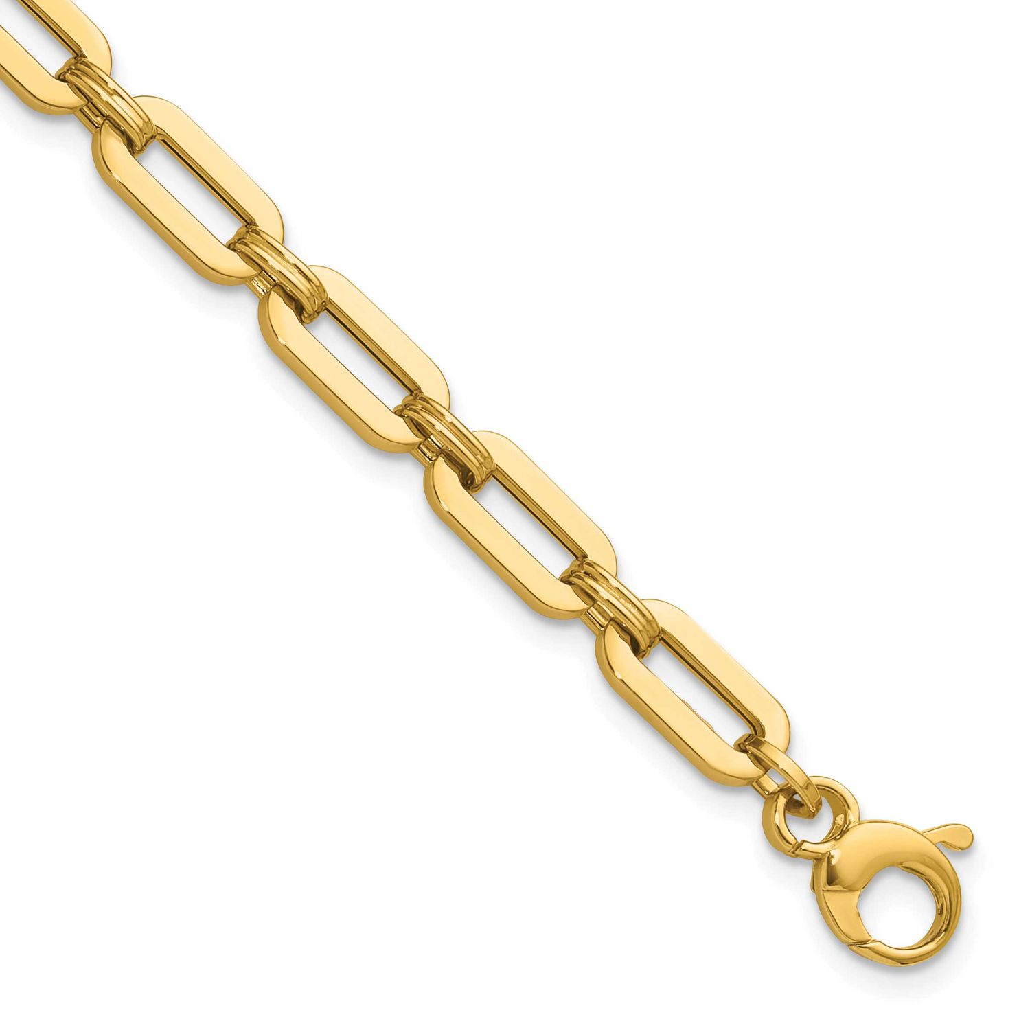 Fancy Link Bracelet 14k Gold Polished LF2151-7.75 196904315552