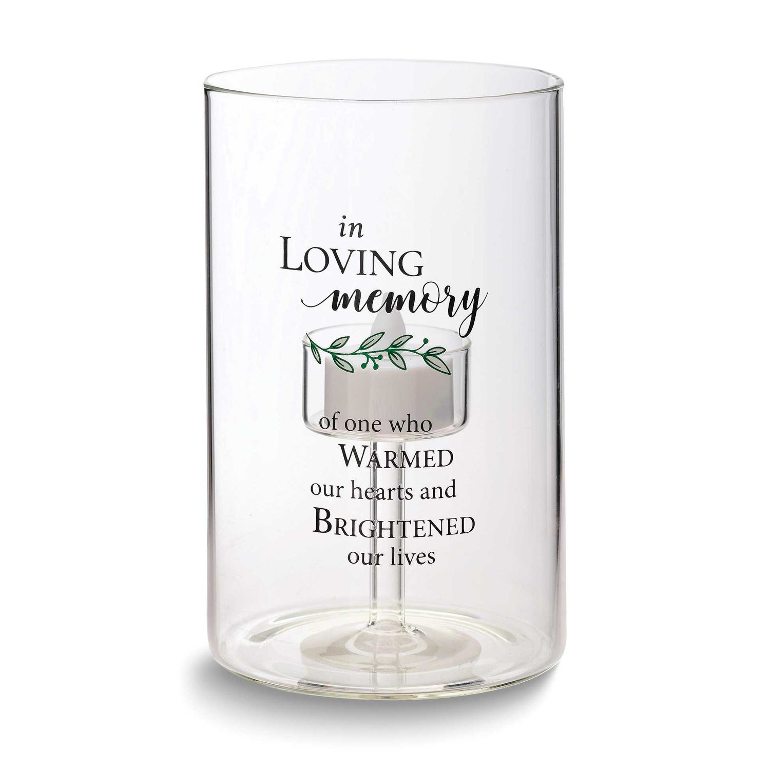Lillian Rose In Loving Memory Memorial Sympathy Led Glass Tea Light Holder GM23938 710309457367