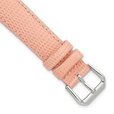 Debeer 14mm Pink Lizard Grain Leather with Silver-Tone Buckle 6.75 Inch Watch Band 29-14 1969043542…