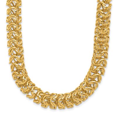 Woven Link Necklace 14k Gold Polished LF1951-20 196904324271