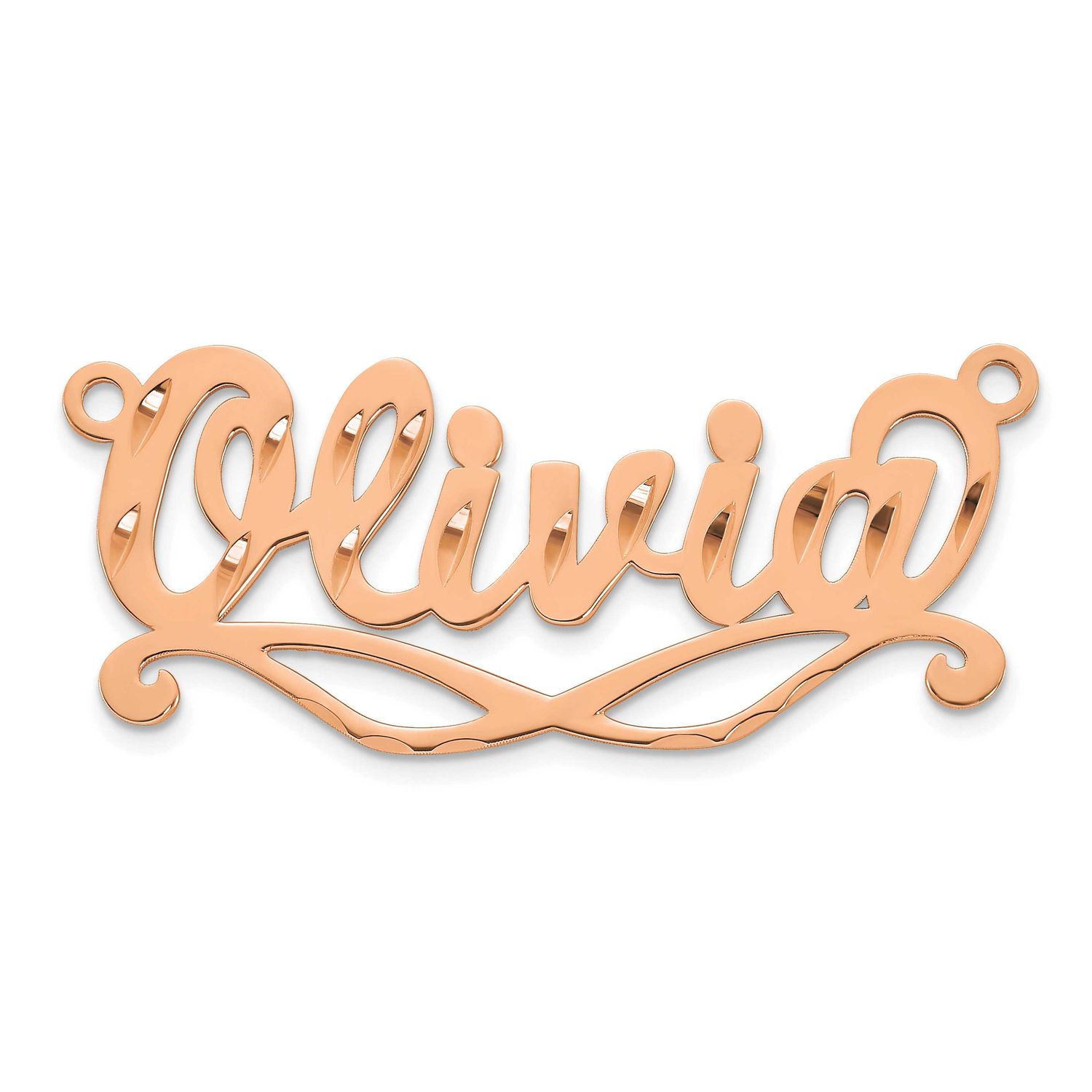 Diamond-Cut Sunglass Name Plate 10k Rose Gold 10XNA1534R