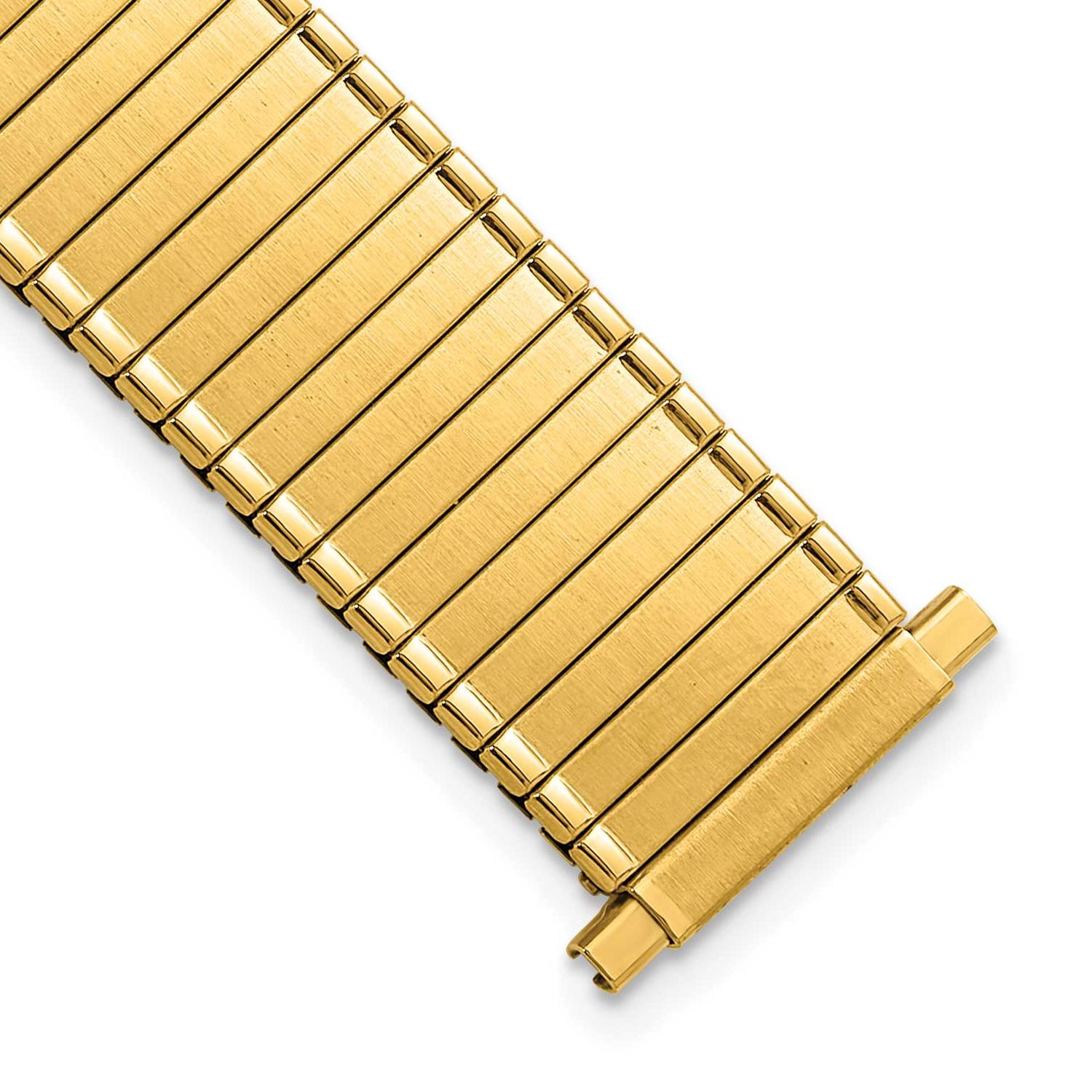 Debeer 16-20M Mens Satin and Polished Gold-Tone Stainless Steel Thin-Flexo Expansion Link 6.25 Inch…
